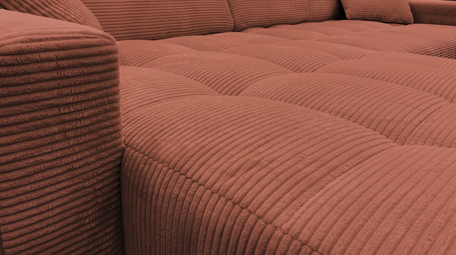 Ecksofa Cord rost ausziehbar - Sitztiefenverstellung 256 cm - OT links - SIMPLE – Image 3